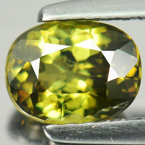 Natural Green Demantoid Garnet 1.04 Ct. Oval Shape 6.6 x 5.1 Mm. Gemstone From Madagascar (1 of 3)