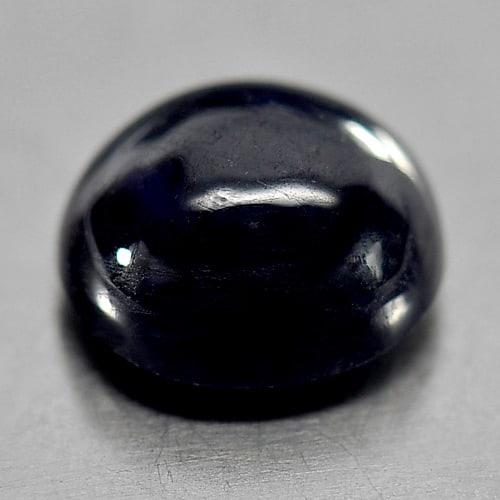 Natural Blue Sapphire 3.26 Ct. Oval Cabochon Shape 8.4 x 7.8 Mm. Gemstone From Madagascar (1 of 3)