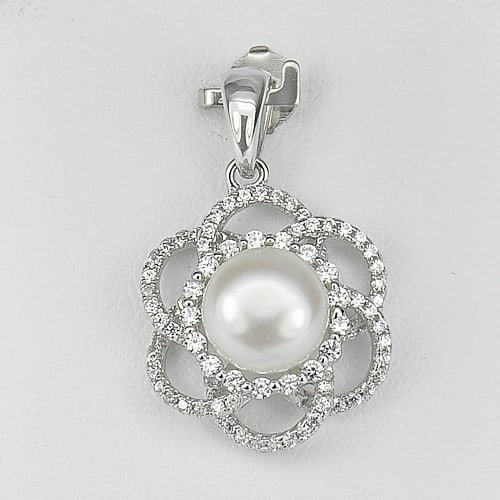 Natural White Pearl 925 Sterling Silver Pendant Jewelry 3.16 Grams.: Product ID: 280530016 Product Type: 925 Sterling Silver Fine Jewelry Jewelry Weight: 3.16 Grams. Gemstones Color: White Metal: Solid Silver 92.5%. Gemstone Detail: Average Range 3.11 - 3.31 Grams Per