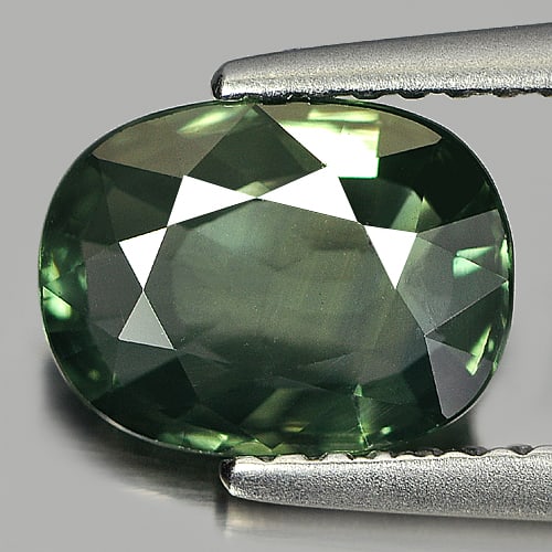 Natural Green Sapphire 2.11 Ct. Oval Shape 8.8 x 6.7 Mm. Gemstone From Thailand (1 of 3)