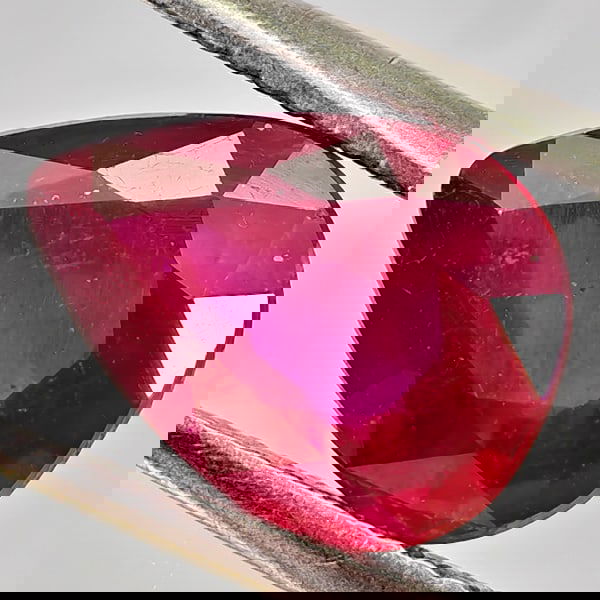 Natural Natural Purplish Red Ruby 2.17 Ct. Pear Shape 9 x 7 Mm Gemstone From Madagascar (1 of 3)