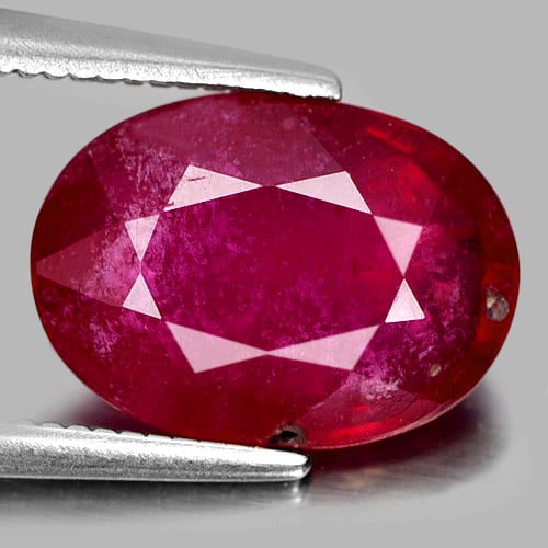 Natural Purplish Red Ruby 3.60 Ct. Oval Shape 10.9 x 7.9 Mm Gemstone From Madagascar (1 of 3)