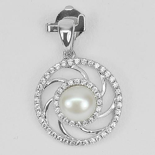 Natural White Pearl 925 Sterling Silver Pendant Jewely 1.69 Grams: Product ID: 280530007 Product Type: 925 Sterling Silver Fine Jewelry Jewelry Weight: 1.69 Grams. Gemstones Color: White Metal: Solid Silver 92.5%. Gemstone Detail: Average Range 1.64 - 1.77 Grams Per