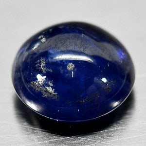 Natural Blue Sapphire 1.86 Ct. Round Cabochon Shape 7 x 6.9 Mm. Gemstone From Ceylon Sri Lanka (1 of 3)