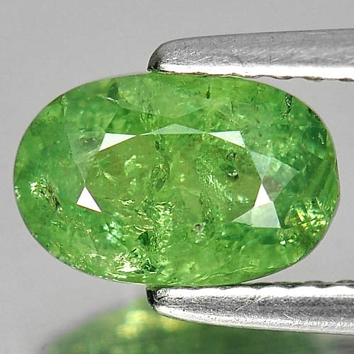 Natural Green Demantoid Garnet 1.59 Ct. Oval Shape 8.5 x 5.6 Mm Gemstone from Madagascar (1 of 3)