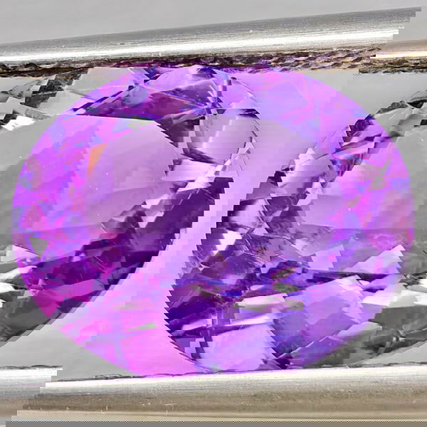 Natural Purple Amethyst 3.28 Ct. Oval Shape 11 x 9 Mm Gemstone from Brazil (1 of 3)