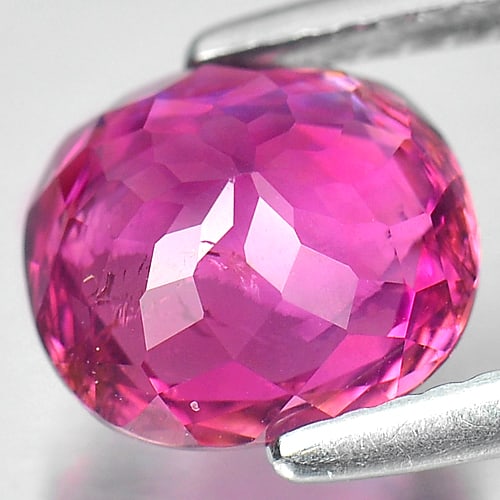 Natural Vivid Pink Tourmaline 2.01 Ct. Oval Shape 8.4 x 7.7 Mm. Gemstone Unheated From Nigeria - 3