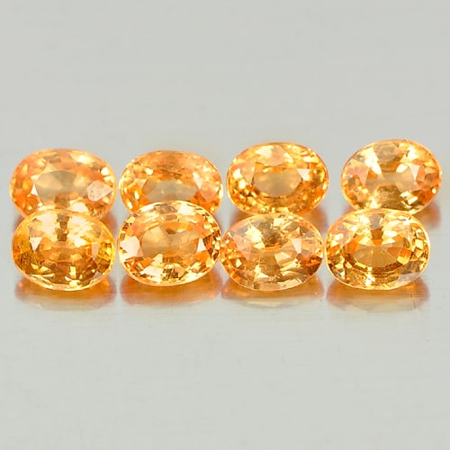 Natural Orange Spessartine Garnet 2.42 Ct. 8 Pcs. Oval Shape 4 x 3.1 Mm. Gemstone From Namibia: Product ID: 802935192 Product Name: Natural Spessartine Weight: 2.42 CT. Size: 4 x 3.1 x 2.3 MM. Shape: Oval Color: Orange Clarity:VSI Luster: Good Gems Origin: Namibia Treatment: Unheated Crystal Str