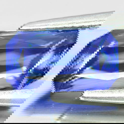 Natural Violetish Blue Tanzanite 1.30 Ct. Clean Octagon Shape 8.2 x 4.6 Mm. Gemstone From Tanzania (1 of 3)