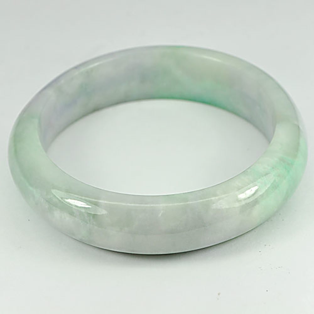 Natural Multi Color Jade Bangle 304.57 Ct. Diameter 55 Mm. Gemstone From Thailand (1 of 3)