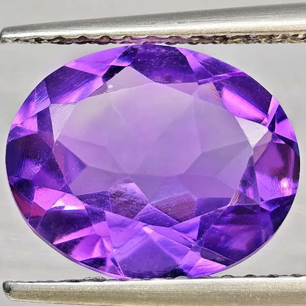 Natural Purple Amethyst 2.77 Ct. Oval Shape 11 x 9.1 Mm Gemstone from Brazil (1 of 3)