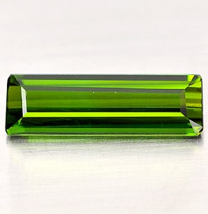Natural Green Tourmaline 1.42 Ct. Baguette Shape 13 x 4.1 Mm Gemstone From Nigeria (1 of 3)