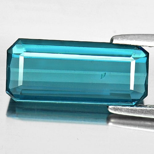 Natural Blue Indicolite Tourmaline 3.69 Ct. Octagon Shape 15.2 x 6.8 Mm. Unheated Gemstone: Product ID: 807241236 Product Name: Natural Tourmaline Weight: 3.69 CT. Size: 15.2 x 6.8 x 3.6 MM. Shape: Octagon Color: Blue Indicolite Clarity:VSI Luster: Very Good Gems Origin: Nigeria Treatment: U