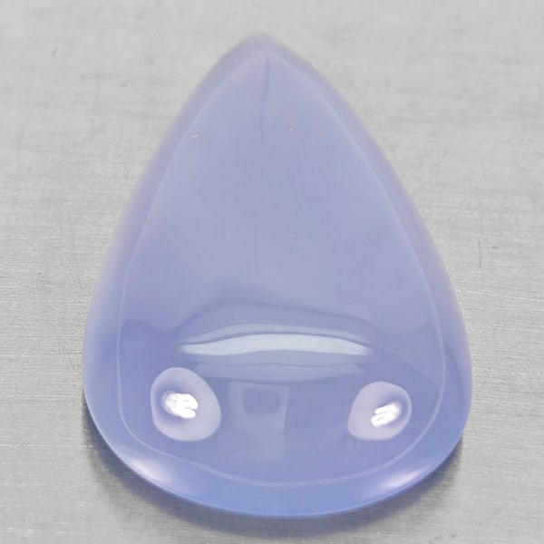 Natural Lavender Chalcedony 25.27 Ct. Pear Cabochon Shape 27 x 17.5 Mm Gemstone From Russia (1 of 3)