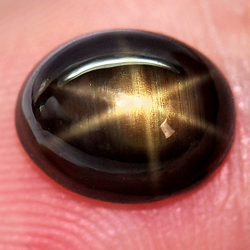 Natural Golden Star Sapphire 6 Rays 2.45 Ct. Oval Cabochon Shape 8 x 6.6 Mm. Gemstone From Thailand: Product ID: 806158120 Product Name: Natural Star Sapphire Weight: 2.45 CT. Size: 8 x 6.6 x 4 MM. Shape: Oval Cabochon Color: Yellow Clarity:Opaque Luster: Good 6 Rays Star Gems Origin: Thailand Treatm