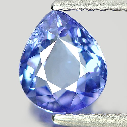 Certified Natural Violetish Blue Tanzanite 1.11 Ct. Pear Shape 7.41 x 6.27 Mm. Gemstone From (1 of 4)