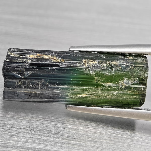 Natural Green Tourmaline 6.34 Ct. Rough Shape 17.4 x 6.6 Mm Gemstone From Nigeria (1 of 3)