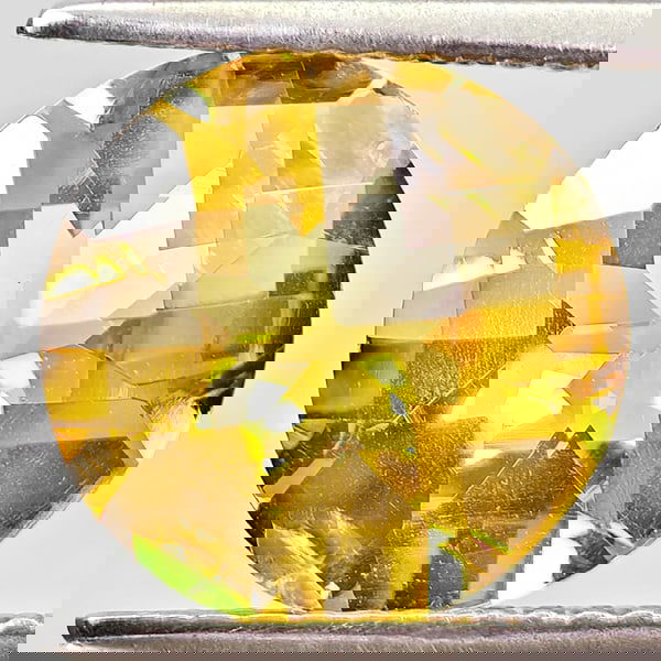 Natural Yellow Citrine 2.71 Ct. Round Checkerboard Cut 10.2 x 10.2 Mm. Gemstone From Brazil (1 of 3)