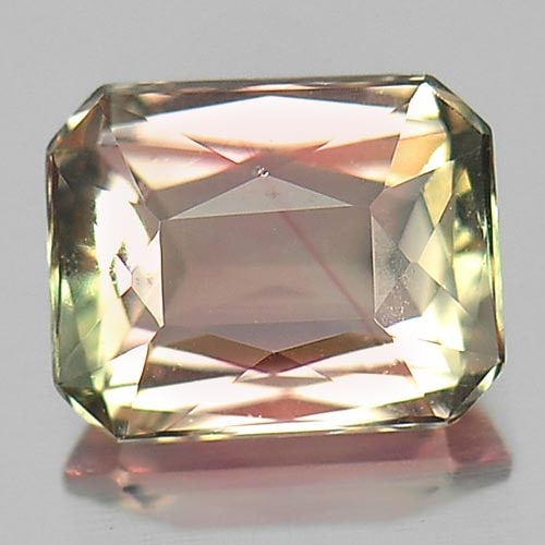 Natural Multi Color Tourmaline 0.86 Ct. Octagon Shape 6.4 x 5 Mm. Gemstone From Nigeria (1 of 3)