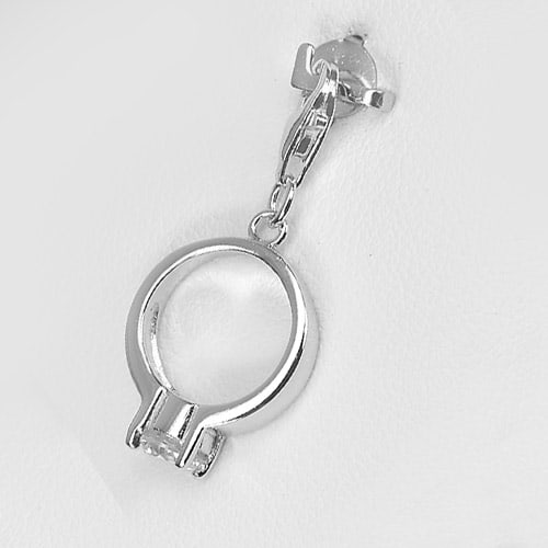 925 Sterling Silver Pendant Jewelry White Gold Plated 2.18 Grams: Product ID: 281330082 Product Name: Natural Fashion Jewelry Weight: 2.18 CT. Size: 28 x 12 Mm. MM. Shape: Round Color: White Clarity:None Luster: Good Gems Origin: Thailand Treatment: None Crystal Str