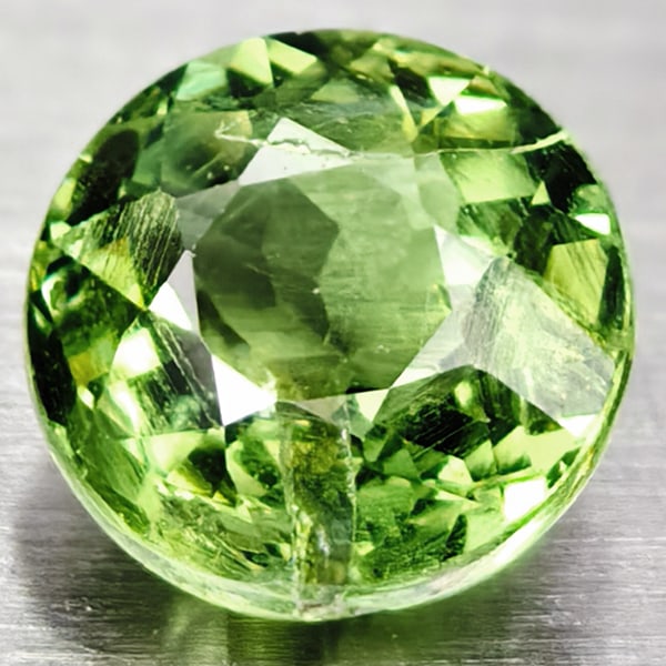 Natural Green Apatite 1.00 Ct. Round Shape 6 Mm. Gemstone From Tanzania (1 of 3)