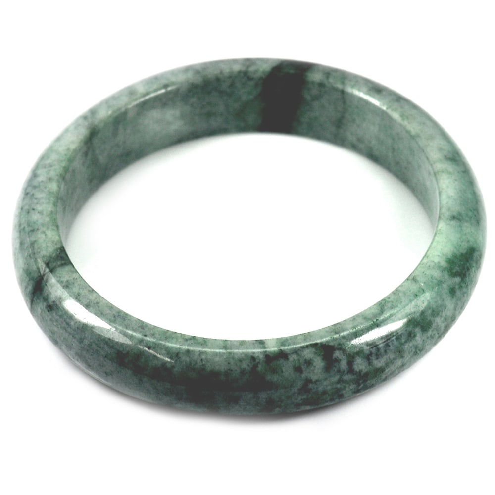 Natural Green Jade Bangle 341.18 Ct. Diameter 60 Mm. Unheated Gemstone (1 of 3)