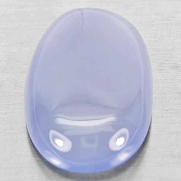 Natural Lavender Chalcedony 38.26 Ct. Oval Cabochon Shape 30 x 19 Mm Gemstone From Russia (1 of 3)