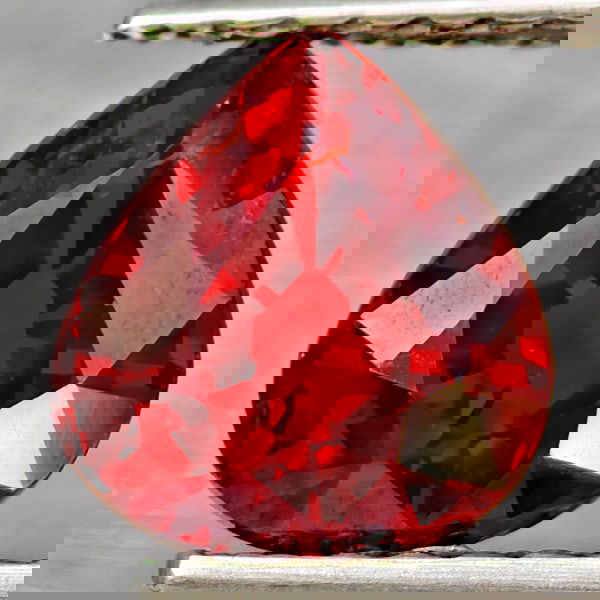 Natural Orangish Red Spessartine Garnet 1.57 Ct. Pear Shape 7 x 6.5 Mm Gemstones From Namibia (1 of 3)