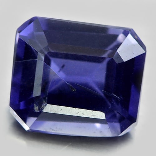 Natural Violet Blue Iolite 0.80 Ct. Octagon Shape 6.2 x 5.4 Mm. Gemstone From Madagascar (1 of 3)
