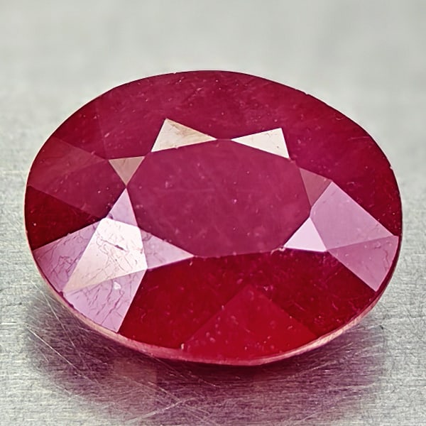 Natural Red Ruby 3.55 Ct. Oval Shape 9.9 x 7.5 Mm Gemstone From Madagascar (1 of 3)
