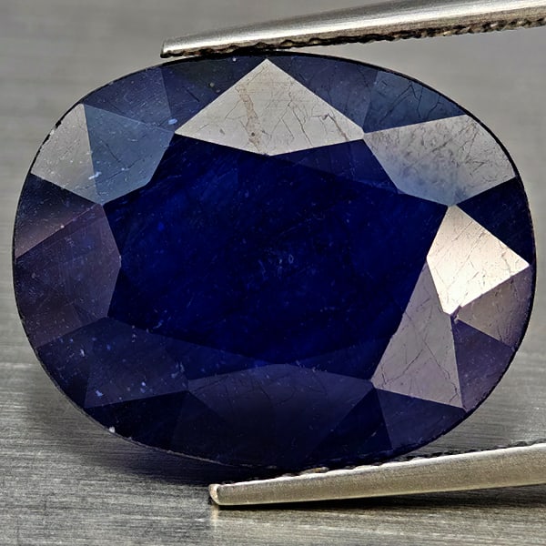 Natural Blue Sapphire 13.32 Ct. Oval Shape 16.5 x 13.2 Mm Gemstone from Madagascar (1 of 3)
