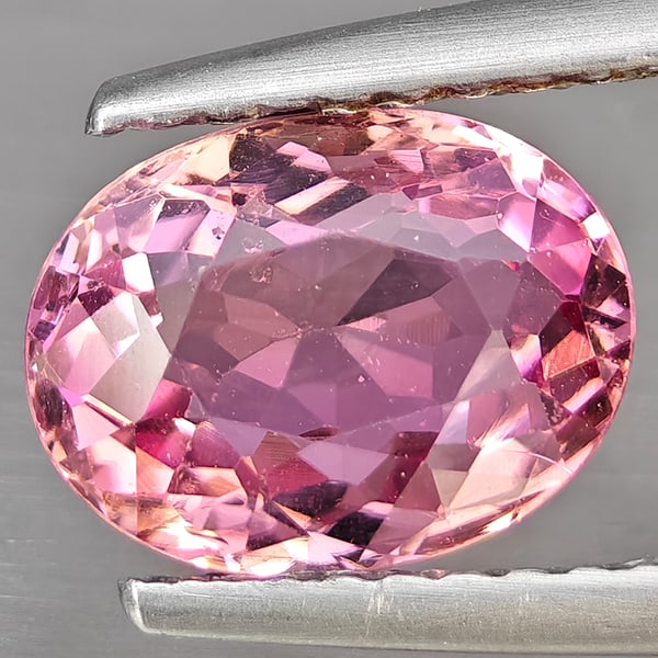 Natural Pink Tourmaline 1.71 Ct. Oval Shape 8.6 x 6.7 Mm Gemstone from Nigeria (1 of 3)