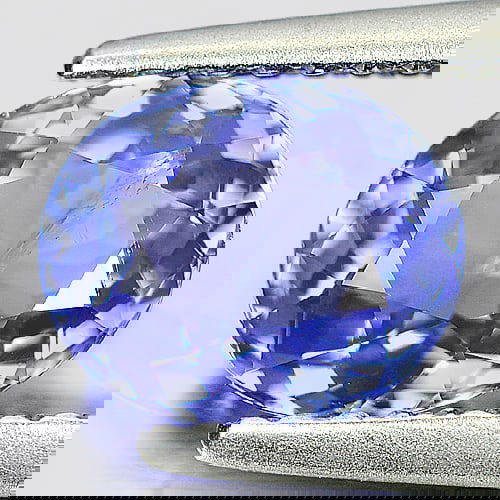 Natural Violetish Blue Tanzanite 1.38 Ct. Oval Shape 7.6 x 6.3 Mm. Gemstone from Tanzania (1 of 3)