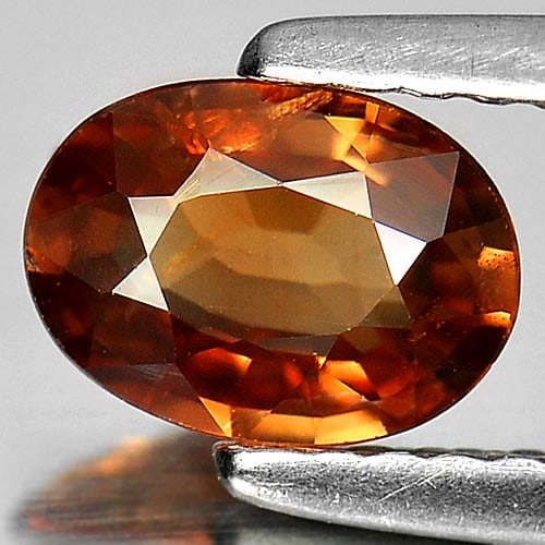 Natural Yellowish Brown Zircon 0.94 Ct. Oval Shape 7 x 5 Mm Gemstone From Cambodia (1 of 3)