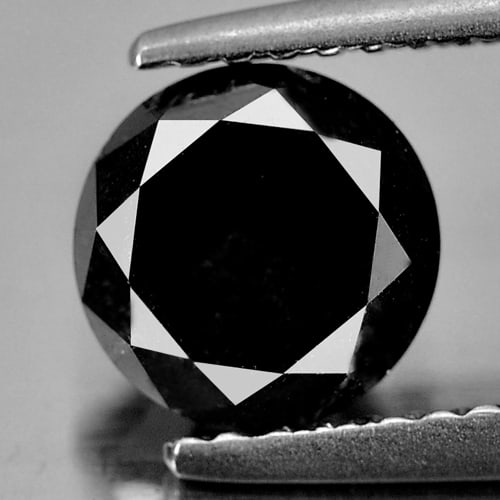 Natural Black Diamond 1.74 Ct. Round Brilliant Cut 6.8 Mm. (1 of 3)