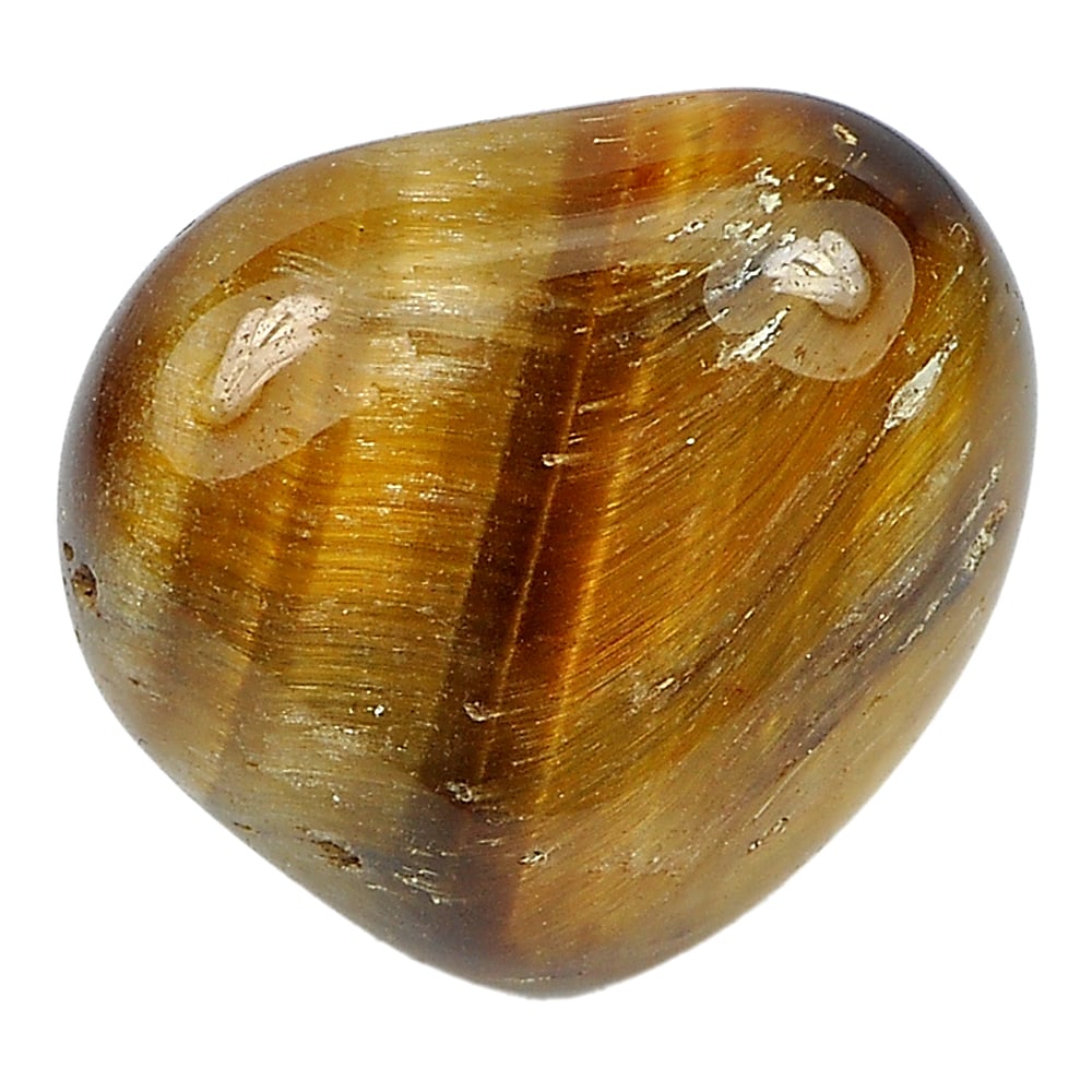 Natural Yellow Brown Tiger Eye 18.53 Ct. Fancy Cabochon Shape 18.4 x 16.5 Mm Gemstone From (1 of 3)