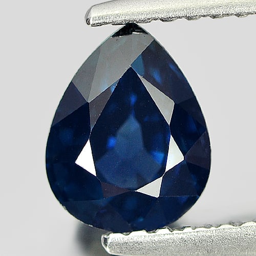Natural Blue Sapphire 1.42 Ct. VVS Pear Shape 7.30 x 5.76 Mm Gemstone From Madagascar (1 of 4)