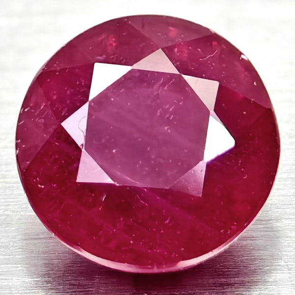 Natural Red Ruby 1.74 Ct. Round Shape 6.5 Mm Gemstone From Madagascar (1 of 3)