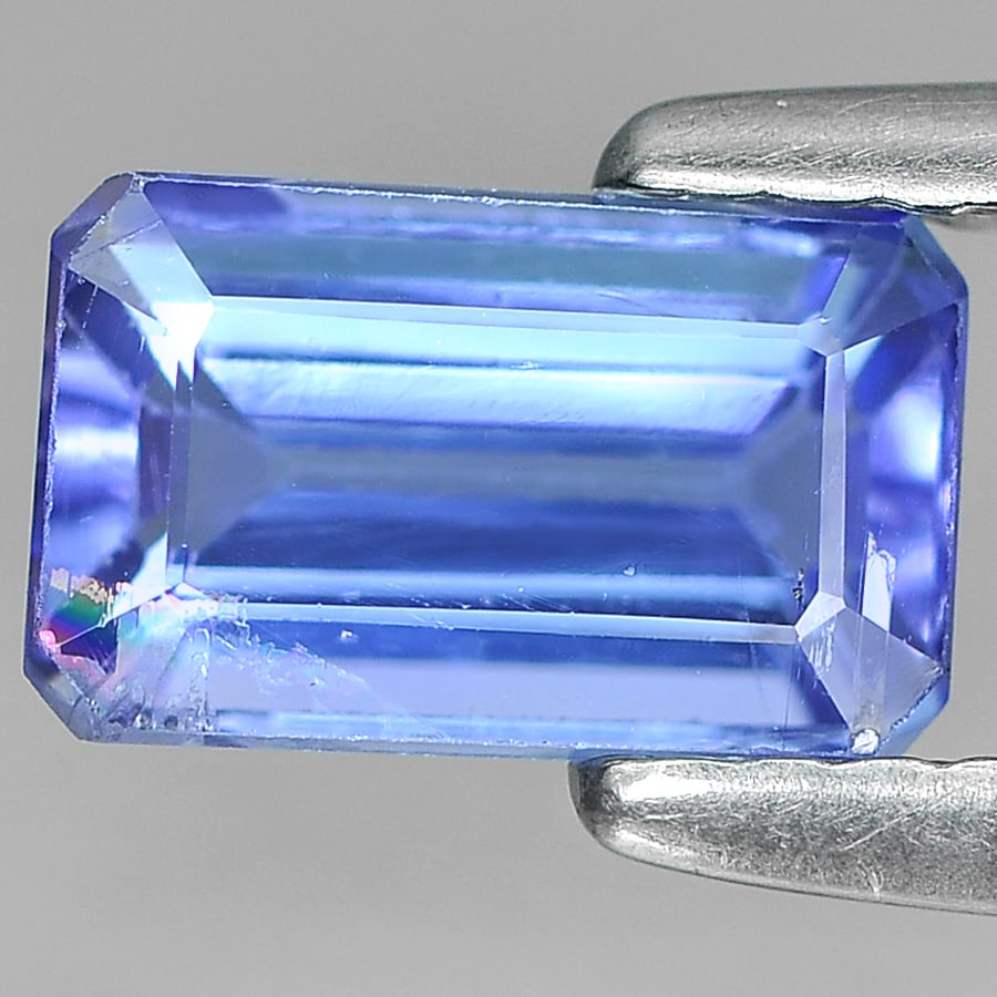 Natural Violetish Blue Tanzanite 1.36 Ct. Octagon Shape 7.6 x 4.7 Mm. Gemstone From Tanzania (1 of 3)