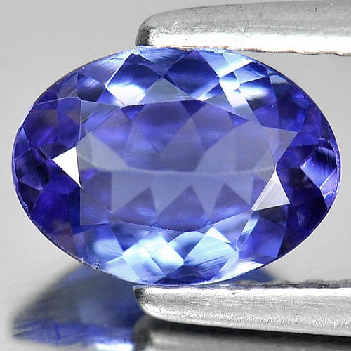 Natural Violetish Blue Tanzanite 1.07 Ct. VVS Oval Shape 8 x 5.8 Mm. Gemstone From Tanzania (1 of 3)