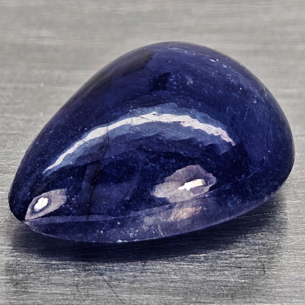 Natural Blue Sapphire 4.37 Ct. Pear Cabochon Shape 11 x 8.2 Mm Gemstone From Madagascar (1 of 3)