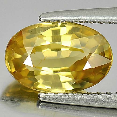 Natural Yellow Zircon 2.68 Ct. Oval Shape 9.6 x 6.4 Mm. Gemstone From Cambodia (1 of 3)