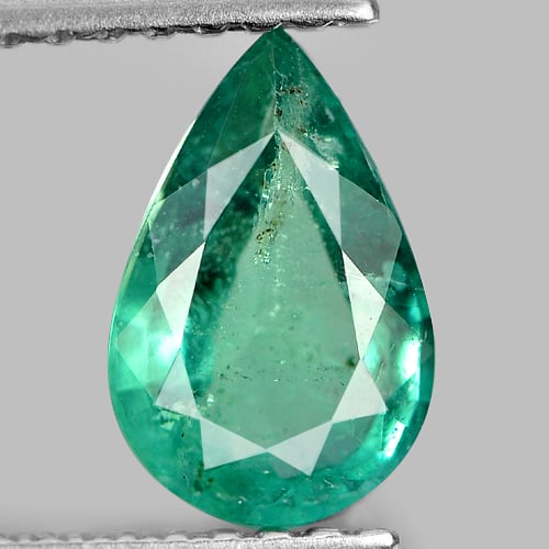 Natural Green Emerald 0.92 Ct. Pear Shape 8.45 x 5.59 Mm. Gemstone From Columbia (1 of 4)
