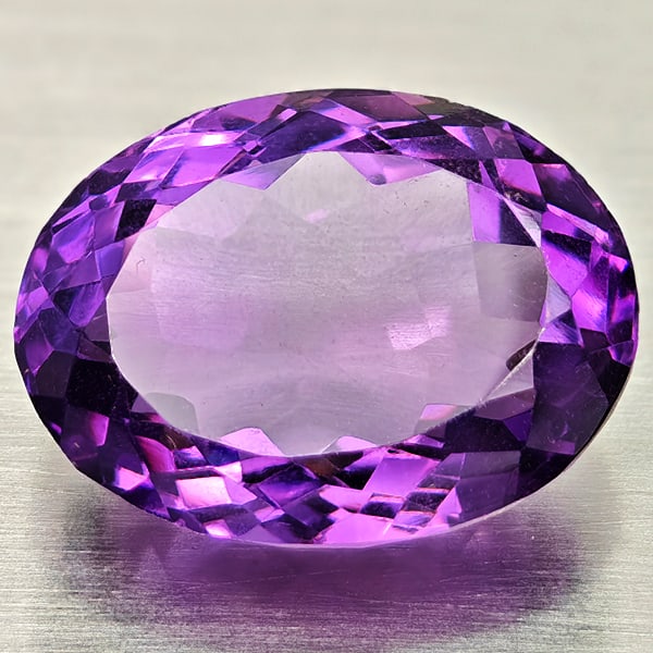 Natural Purple Amethyst 11.41 Ct. Oval Shape 16.2 x 12.3 Mm Gemstone from Brazil (1 of 3)