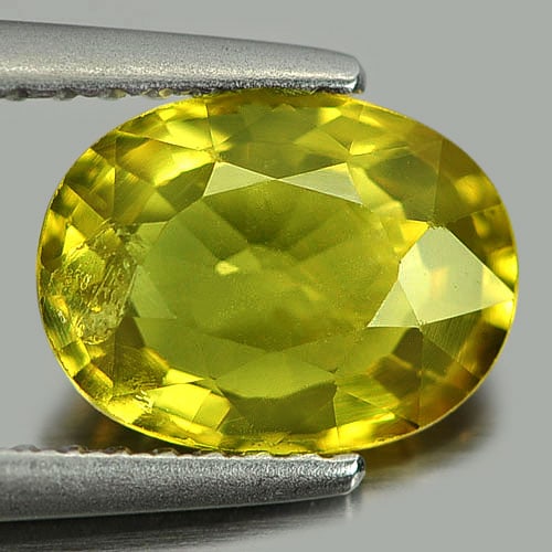 Natural Bluish Yellow Sapphire 2.05 Ct. Oval Shape 8.9 x 6.7 x 3.6 Mm. Gemstone From Thailand: Product ID: 806152614 Product Name: Natural Yellow Sapphire Weight: 2.05 CT. Size: 8.9 x 6.7 x 3.6 MM. Shape: Oval Color: Bluish Yellow Clarity:SI1 Luster: Good Gems Origin: Thailand Treatment: Heated