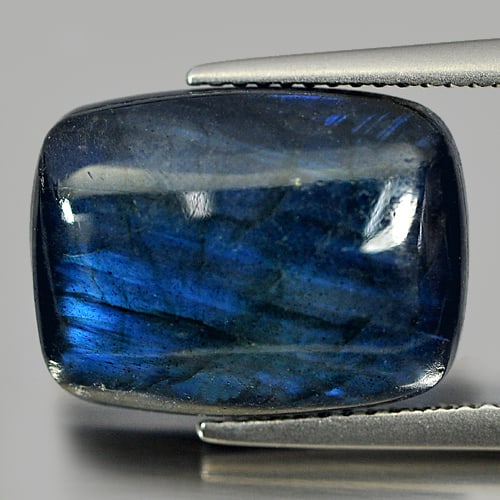 Natural Multi Color Blue Labradorite Doublet 9.50 Ct. Baguette Cabochon Shape 16 x 11.8 Mm. Gemstone (1 of 3)