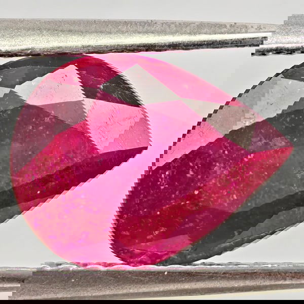 Natural Natural Purplish Red Ruby 2.55 Ct. Pear Shape 9.1 x 7.1 Mm Gemstone From Madagascar (1 of 3)