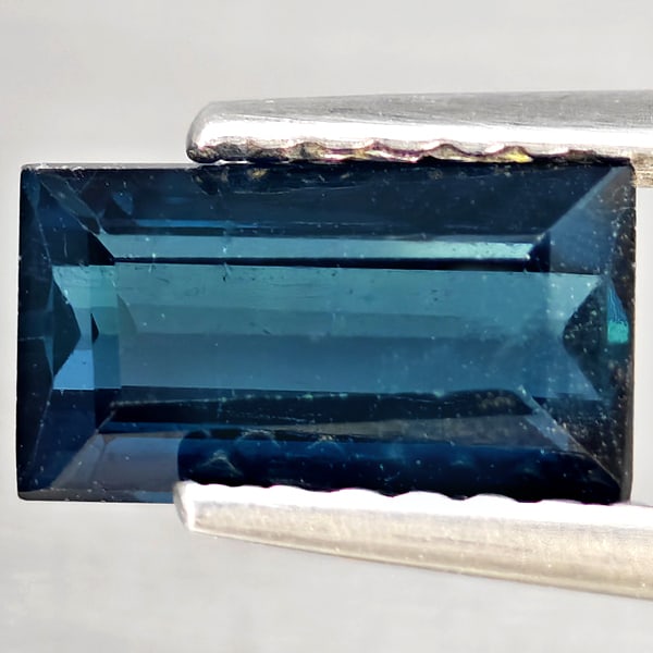 Natural Bluish Green Tourmaline 1.25 Ct. Baguette Shape 7.8 x 4.4 Mm Gemstone from Nigeria (1 of 3)