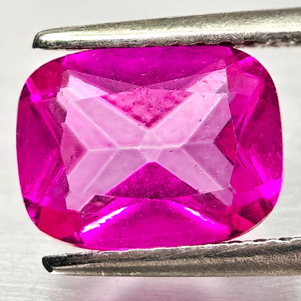 Natural Pink Topaz 2.33 Ct. VVS Cushion Shape 9 x 7 Mm Gemstone From Brazil (1 of 3)