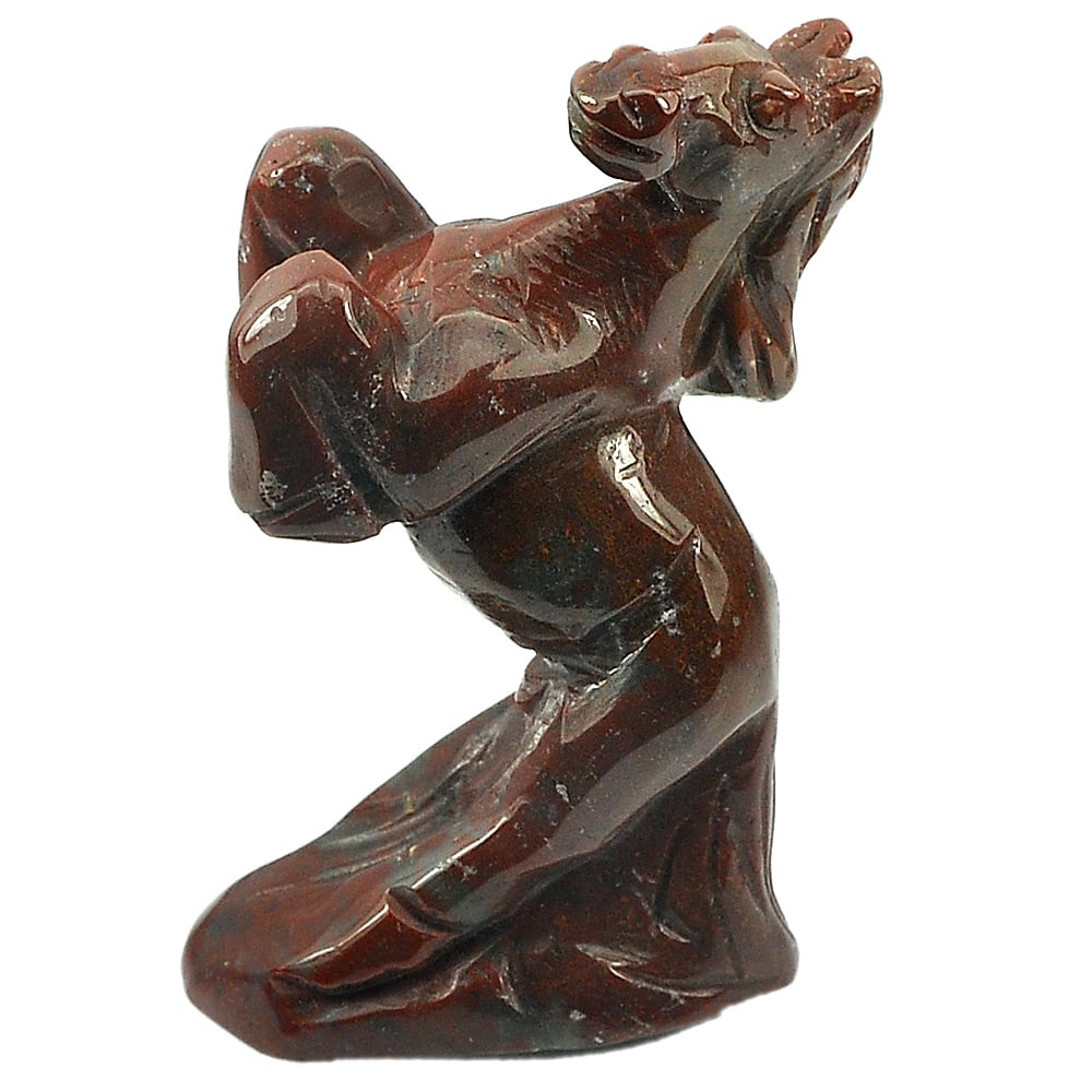 Natural Multi-Color Jasper 250.35 Ct. Horse Carving Unheated Gemstone From Madagascar (1 of 3)